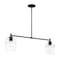 Designers Fountain Summer Jazz 60 Watt 2-Light Matte Black Transitional Island Light with Clear Glass Shades D310M-IS-MB - alternate 7